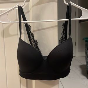 Soma black Luxe Lace Back Wireless Bra